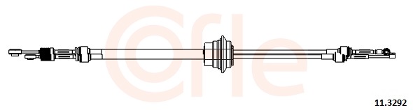 Cable, manual transmission - 92.11.3292 COFLE