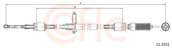 Cable, manual transmission - 92.11.3351 COFLE