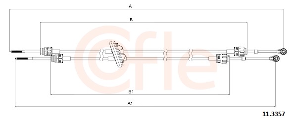 Cable, manual transmission - 92.11.3357 COFLE