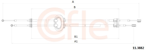 Cable, manual transmission - 92.11.3882 COFLE