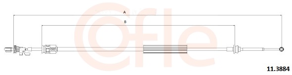 Cable, manual transmission - 92.11.3884 COFLE