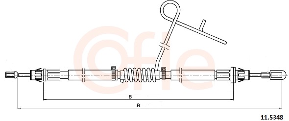 Cable, parking brake - 92.11.5348 COFLE