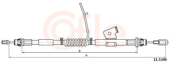 Cable, parking brake - 92.11.5349 COFLE
