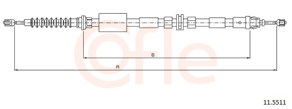 Cable, parking brake - 92.11.5511 COFLE