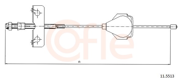Cable, parking brake - 92.11.5513 COFLE
