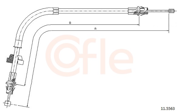 Cable, parking brake - 92.11.5563 COFLE