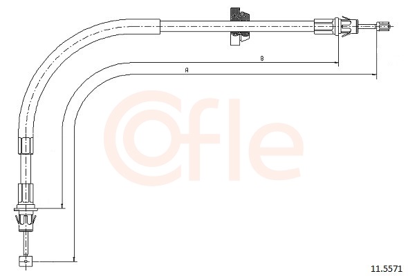 Cable, parking brake - 92.11.5571 COFLE