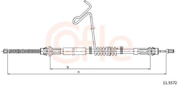 Cable, parking brake - 92.11.5572 COFLE