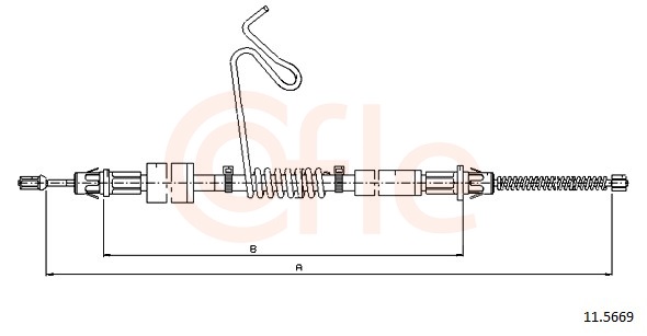 Cable, parking brake - 92.11.5669 COFLE