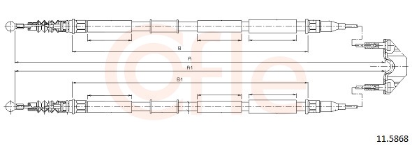 Cavo comando, Freno stazionamento - 92.11.5868 COFLE