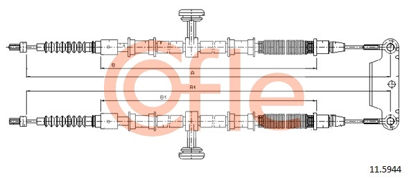 Cable, parking brake - 92.11.5944 COFLE