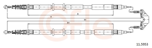 Cable, parking brake - 92.11.5953 COFLE