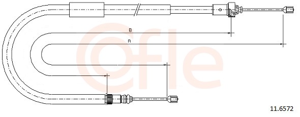 Cable, parking brake - 92.11.6572 COFLE