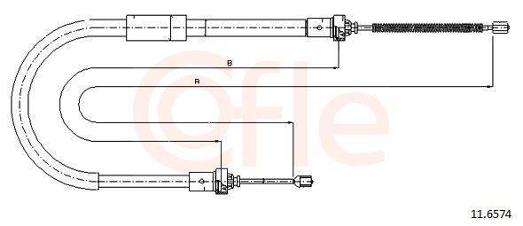 Cable, parking brake - 92.11.6574 COFLE