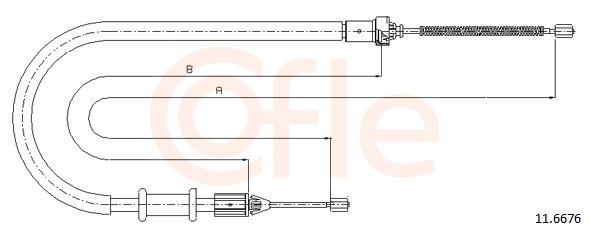 Cable, parking brake - 92.11.6676 COFLE