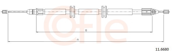 Cable, parking brake - 92.11.6680 COFLE