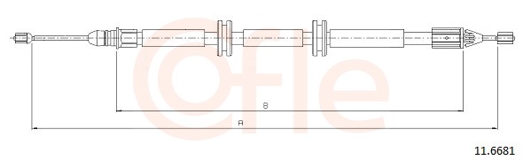 Cable, parking brake - 92.11.6681 COFLE