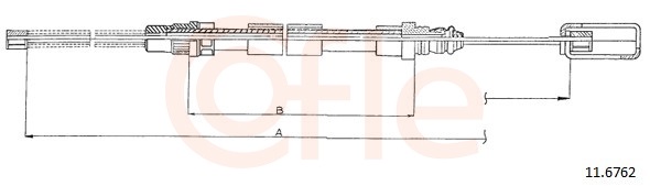 Cable, parking brake - 92.11.6762 COFLE