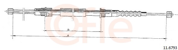 Cable, parking brake - 92.11.6793 COFLE