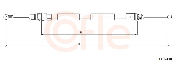 Cable, parking brake - 92.11.6808 COFLE
