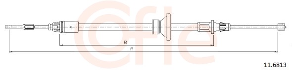 Cable, parking brake - 92.11.6813 COFLE