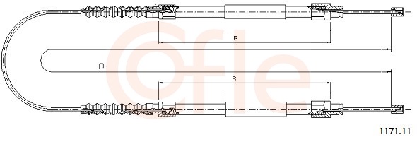 Cable, parking brake - 92.1171.11 COFLE