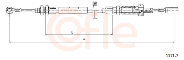 Cable, parking brake - 92.1171.7 COFLE