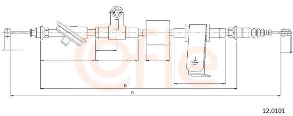 Cable, parking brake - 92.12.0101 COFLE