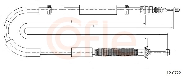 Cable, parking brake - 92.12.0722 COFLE