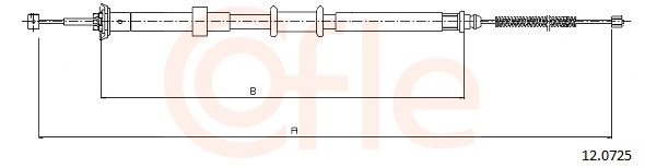 Cable, parking brake - 92.12.0725 COFLE