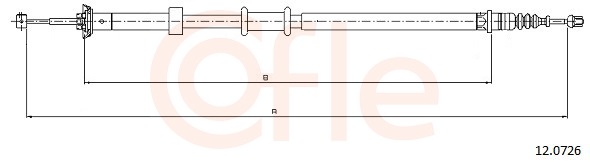 Cable, parking brake - 92.12.0726 COFLE