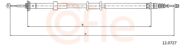 Cable, parking brake - 92.12.0727 COFLE