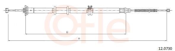 Cable, parking brake - 92.12.0730 COFLE