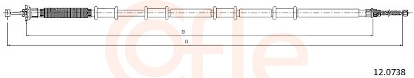Cable, parking brake - 92.12.0738 COFLE