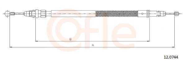 Cable, parking brake - 92.12.0744 COFLE
