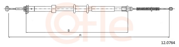 Cable, parking brake - 92.12.0764 COFLE