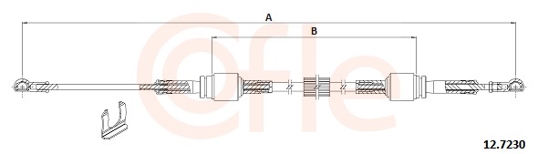 Cable, manual transmission - 92.12.7230 COFLE