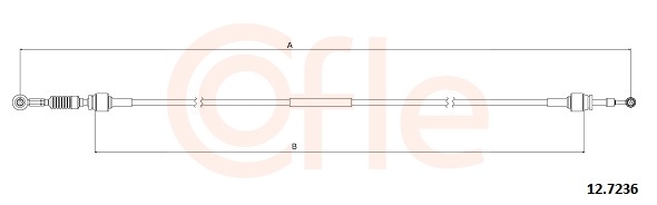 Cable, manual transmission - 92.12.7236 COFLE