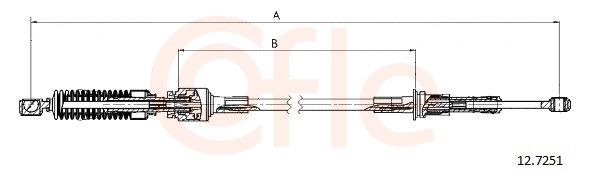 Cable, manual transmission - 92.12.7251 COFLE