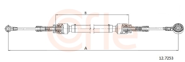 Cable, manual transmission - 92.12.7253 COFLE