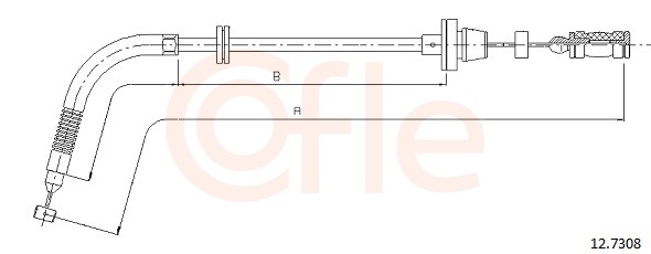 Accelerator Cable - 92.12.7308 COFLE