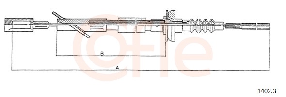 Clutch Cable - 92.1402.3 COFLE