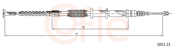 Cable, parking brake - 92.1651.21 COFLE