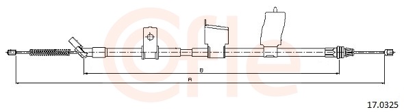 Cable, parking brake - 92.17.0325 COFLE