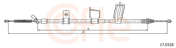 Cable, parking brake - 92.17.0328 COFLE