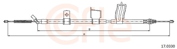 Cable, parking brake - 92.17.0330 COFLE