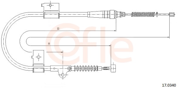Cable, parking brake - 92.17.0340 COFLE