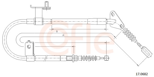 Cable, parking brake - 92.17.0682 COFLE