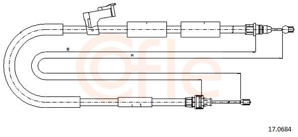 Cable, parking brake - 92.17.0684 COFLE