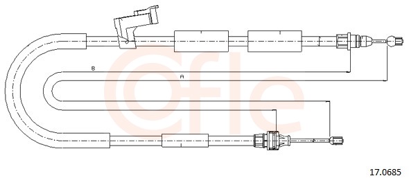 Cable, parking brake - 92.17.0685 COFLE
